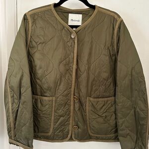 Madewell Olive Quilted Utility Jacket